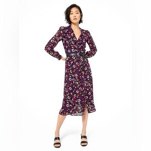 MICHAEL KORS Floral Georgette Shirtdress